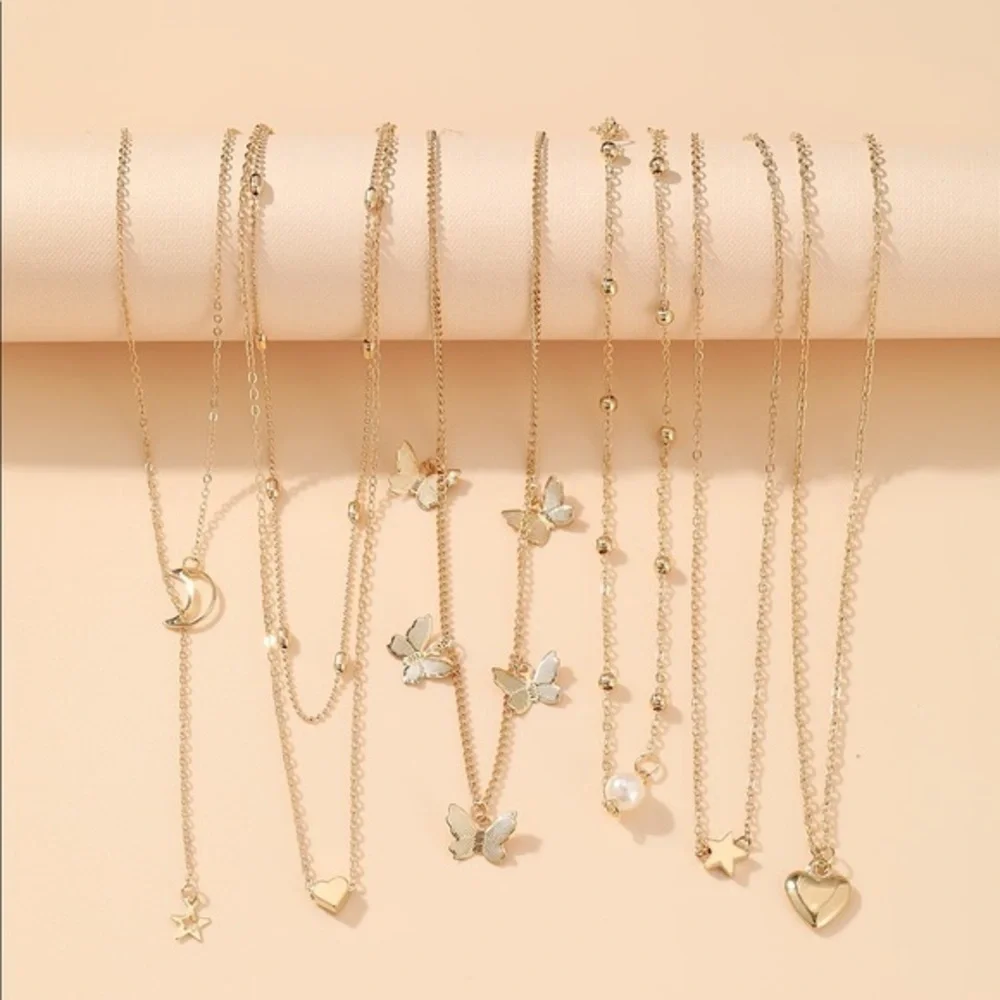 6pcs Star Charm Necklace